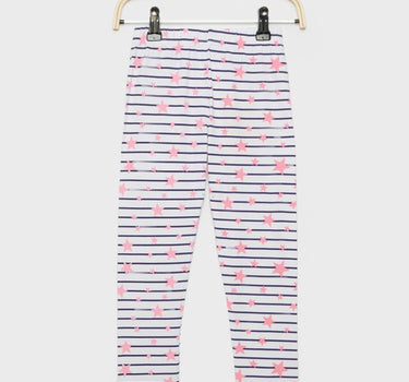 Printed Blended Fabric Skinny Fit Girls Leggings