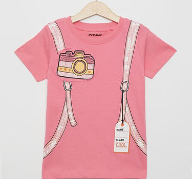 Solid Cotton Round Neck Girls T-Shirt