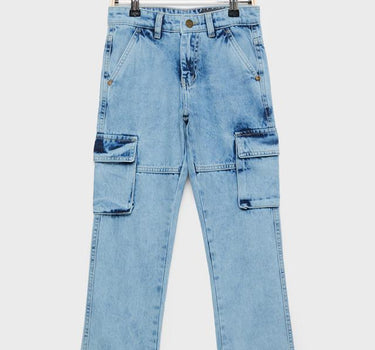 Solid Cotton Regular Fit Boys Jeans