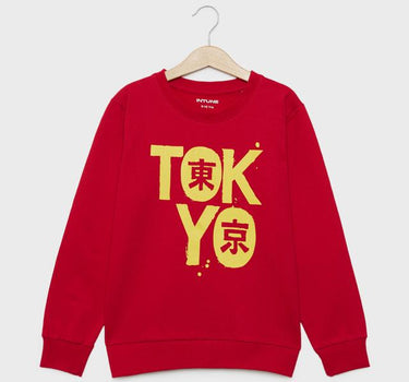 Printed Cotton Crew Neck Boys Sweatshirt