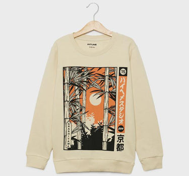 Printed Cotton Crew Neck Boys Sweatshirt