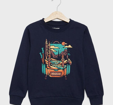 Printed Cotton Crew Neck Boys Sweatshirt