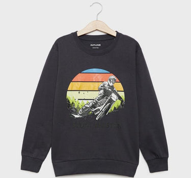 Printed Cotton Crew Neck Boys Sweatshirt