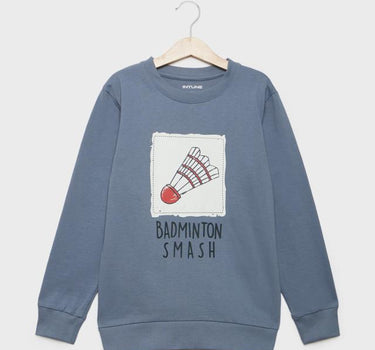 Printed Cotton Crew Neck Boys Sweatshirt