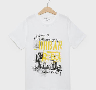 Printed Cotton Round Neck Boys T-Shirt