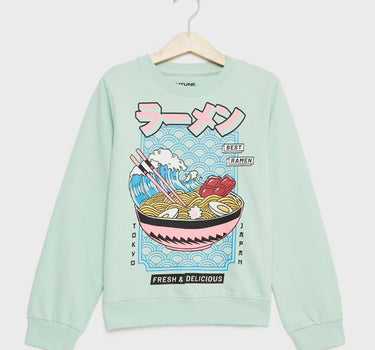 Solid Blended Fabric Regular Fit Girls Sweatshirt