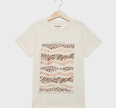 Graphic Print Cotton Round Neck Girls T-Shirt