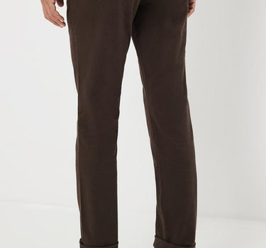 Solid Cotton Blend Slim Fit Men's Chinos