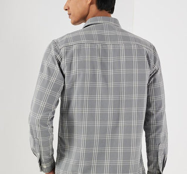 Checks Cotton Blend Regular Fit Men's Casual Shirt