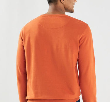Solid Cotton Round Neck Men's Sweatshirt