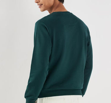 Solid Cotton Round Neck Men's Sweatshirt