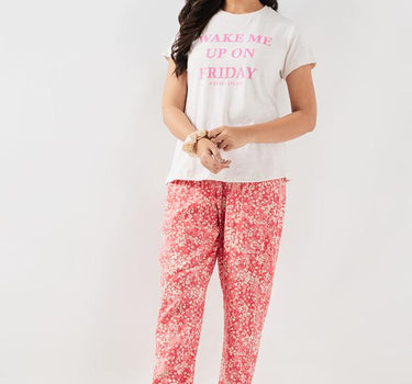 Printed Viscose Regular Fit Women's Pyjamas