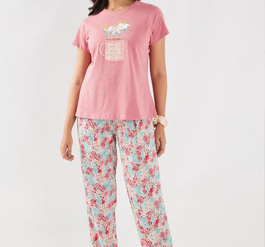 Printed Viscose Regular Fit Women's Pyjamas