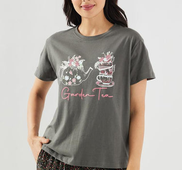 Printed Polyester Round Neck Women's T-Shirt