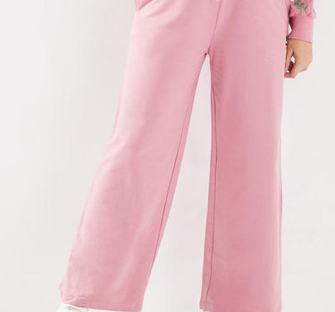 Embroidered Flared Fit Cotton Women's Casual Wear Pants