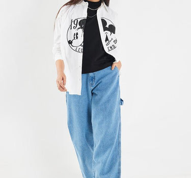 Printed Cotton Oversized Fit Women's Shirt