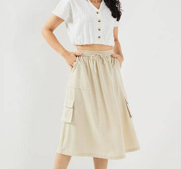 Solid Polyester Regular Fit Women's Skirt