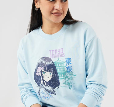 Printed Cotton Round Neck Women's Sweatshirt