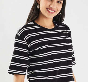 Tie & Dye Cotton Round Neck Women's T-Shirt