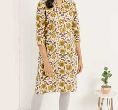 Cambric Floral Kurta for Women