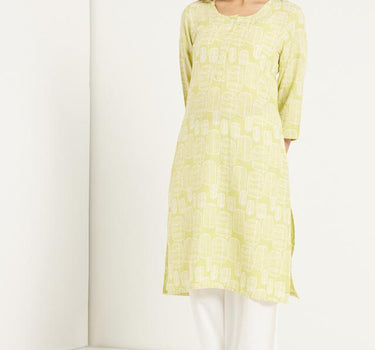 Rayon Printed Kurta for Women