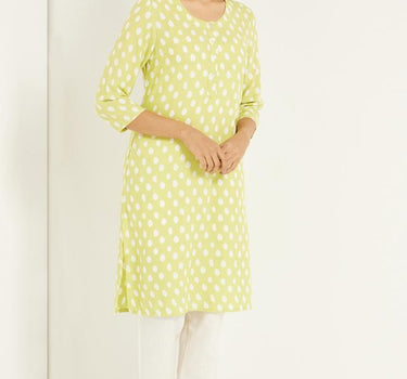 Polka Dots Printed Kurta for Women