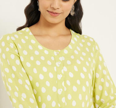 Polka Dots Printed Kurta for Women