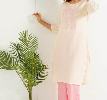 Embroidered Mirror Kurta