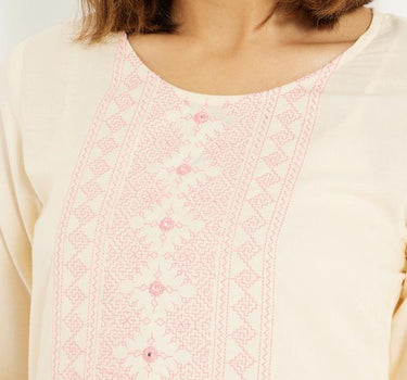 Embroidered Mirror Kurta