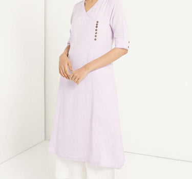 Solid Angrakha Kurta for Women