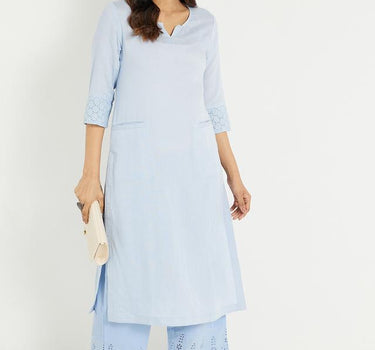 Rayon-blend Plain Kurta