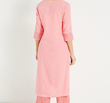 Rayon-blend Plain Kurta