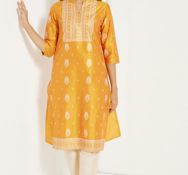 Embroidered Yolk Kurta