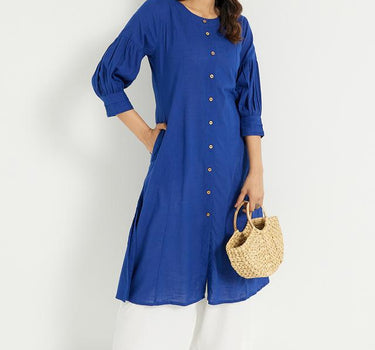 Balloon Sleeve Cotton Kurta