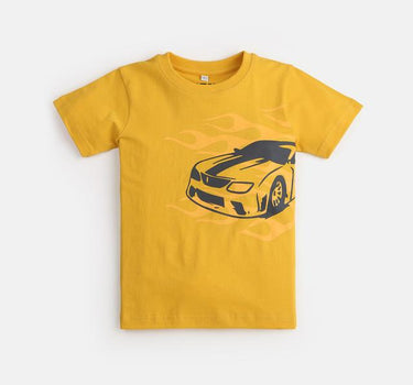 Need for Speed Yellow Cotton T-shirt for Boys