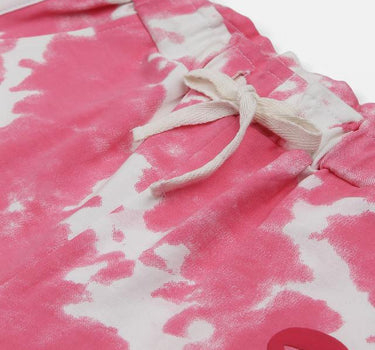 Groovy Tie Dye Cotton Shorts for Girls