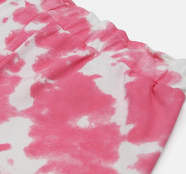 Groovy Tie Dye Cotton Shorts for Girls