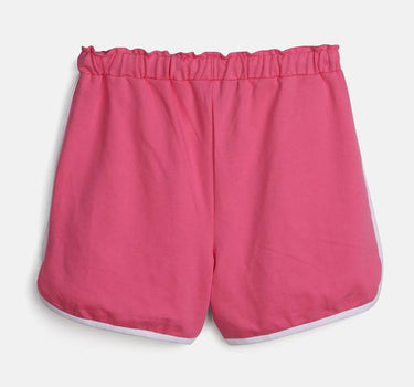 Born to be Awesome Pink Cotton Shorts for Girls