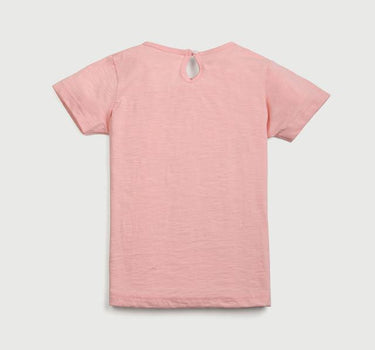 Graphic Cotton Regular Fit Girls T-Shirt