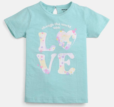 Printed Cotton Regular Fit Girls T-Shirt