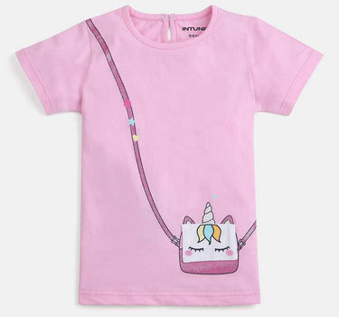 Graphic Cotton Regular Fit Girls T-Shirt