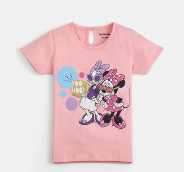 Printed Cotton Regular Fit Girls T-Shirt