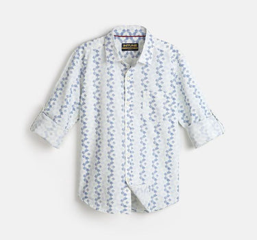 Printed Cotton Collared Neck Boys Shirt