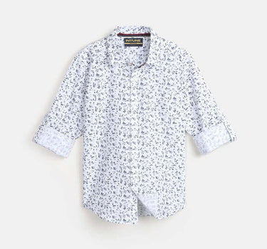 Printed Cotton Collared Neck Boys Shirt