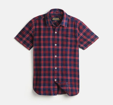 Checks Cotton Hooded Boys Shirt