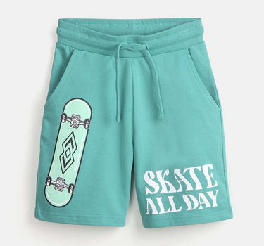 Skate All Day Cotton Shorts For Boys