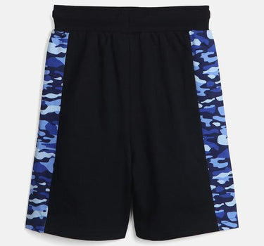 Black and Blue Camouflage Boys Shorts