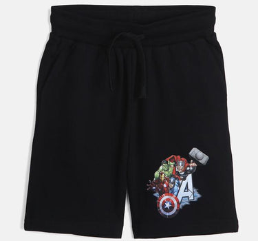 Avengers Assemble Graphic Printed Cotton Shorts for Boys