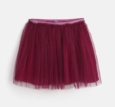 Foil Mesh Regular Fit Girls Skirt