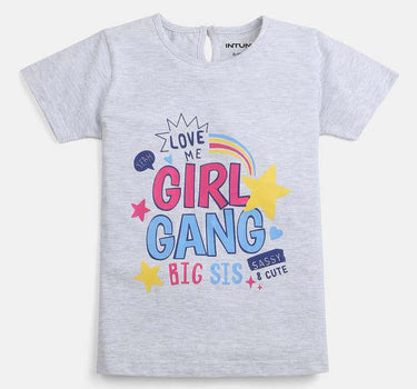 Graphic Cotton Regular Fit Girls T-Shirt